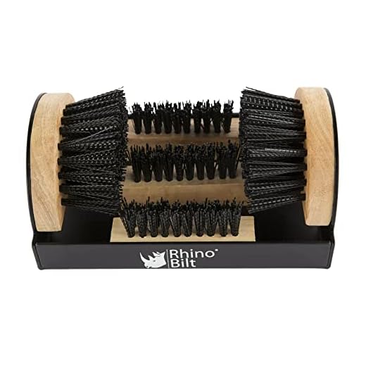 Rhino Bilt Deluxe Boot Scraper - Outdoor Shoe Scrubber / Cleaner / Brush - Extra Wide - Commercial Industrial