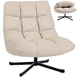 sillon giratorio GIRO DE 360° SUAVE: Gracias a su función giratoria, el sillón de dormitorio permite moverte en cualquier dirección sin esfuerzo. Su diseño sin brazos se ajusta fácilmente bajo una mesa o escritorio, optimizando el espacio