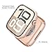 Misxi 2 Pack Tempered Glass Case Compatible for Apple Watch Series 11 (2025) Series 10 42mm, Hard PC Screen Protector Overall Protection Scratch-Resistant Cover for iWatch, 1 Rose Gold + 1 Transparent