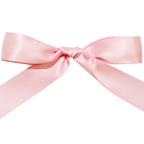 Image of Morex Ribbon 08822 /50-154 Double Face Satin Ribbon, 7 /8 inch x 50 Yd, Rose Pink