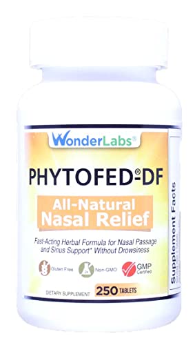 Wonder Laboratories Phytofed-DF All-Natural Nasal Relief and Decongestant, 250 Tablets