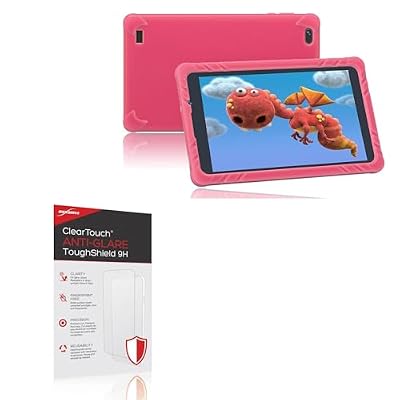 BoxWave Screen Protector Compatible With SGIN Toddler Tablet C8 (8 in) - ClearTouch Anti-Glare ToughShield 9H (2-Pack), Anti-Glare 9H Tough Flexible Film Screen Protector