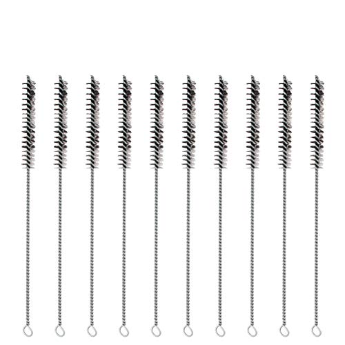 Image of Utoolmart Steel Wire Cleaning Brush, Spiral Power Tube Cleaner, 0.4-inch Diameter 12-inch Length, 10pcs