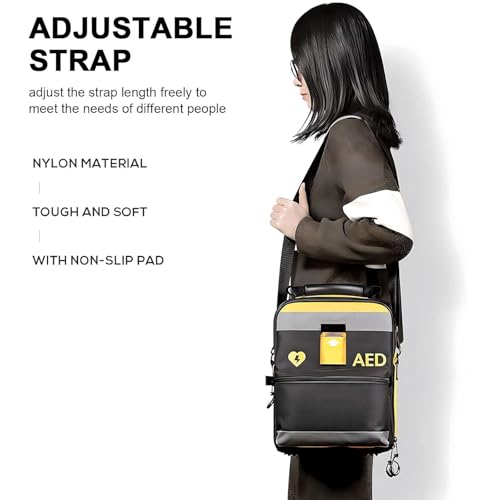 Sac de rangement AED portable avec bretelles réglables robustes - 4