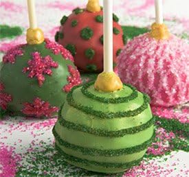 Brownie Pops - Ornaments, RedChocolate, LaceDesign