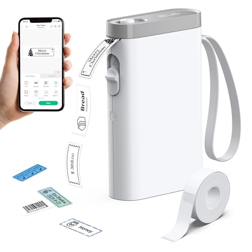 Nelko 2.0 P21 Label Maker, Bluetooth Label Makers, Wireless Mini Label Maker Machine with Tapes, Inkless Portable Label Maker, Multiple Templates for Home, Kitchen, School, Office Organizati