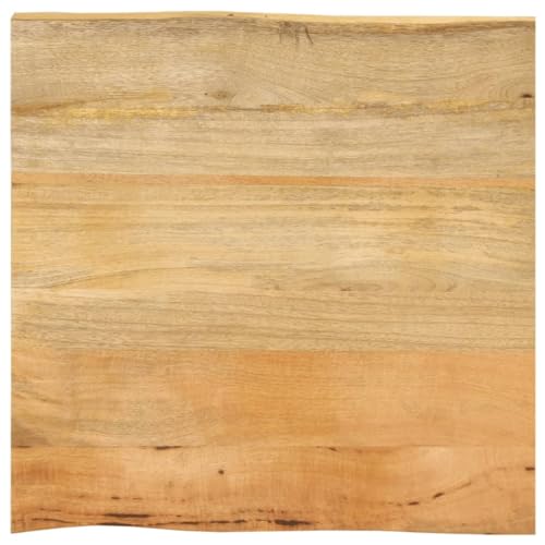 HFXHIJXQ Tablero de madera de mango de 40 x 40 x 3,8 cm con borde de árbol, tablero de escritorio de madera maciza para juegos, PC, oficina, mesa de café, diseño moderno para hogar, oficina, salón