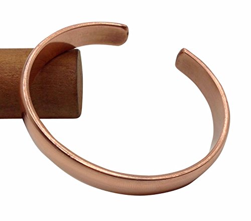 Healing Lama™ Hand Forged 100% Copper Bracelet. Unisex, Made With Solid And High Gauge Pure Copper. Helps Reducing The Joint Pain And Stiffness, Joint Related Inflammation And Skin Allergies. (Plain) #TOP2