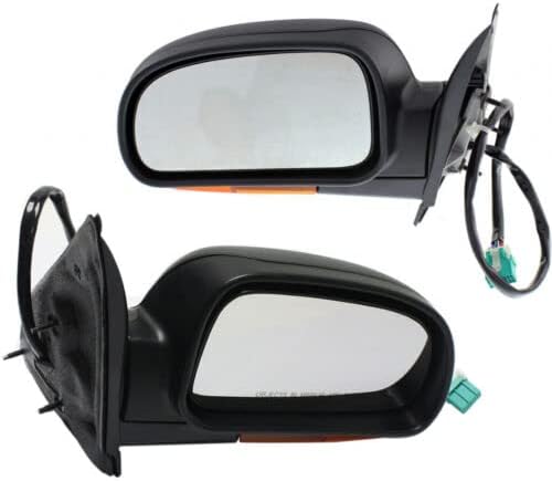 Partswich Nuevo juego de 2 espejos calefactables plegables manuales eléctricos para CHEVROLET TRAILBLAZER pasajero derecho y lado izquierdo del