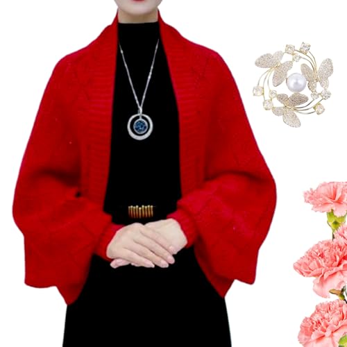 Habitual Women’s Fashion Hollow Out Knitted Shawl Coat Cover-Up for Spring/Fall, Lightweight Open Front Cardigan