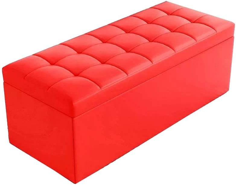 Table basse rectangulaire pouf coffre double fonction