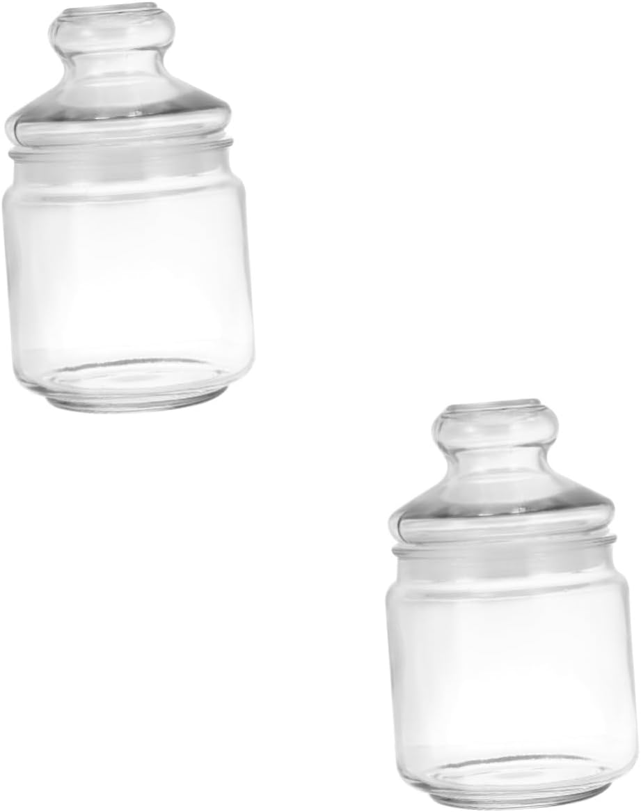 SEWACC Set of 2 Storage Jars Airtight Sealed Jars Airtight Biscuit