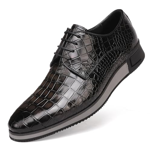 Casual Men's Dress Lace-up Oxfords Shoes Classic Formal Business Dress Sneakers Wedding Party Dress Shoes for Mens