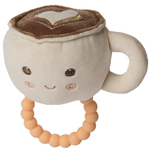 Image of Mary Meyer Sweet Soothie Soft Baby Rattle with Teether Ring, Latte