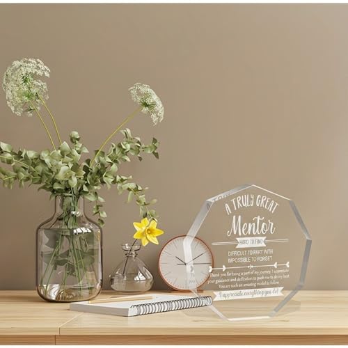 Image of DIGI ARTS Acrylic Sign to Honor Mentors, Stylish Plaque for Home or Office, Meaningful Gift for a Mentor, Made from Sturdy Acrylic Material