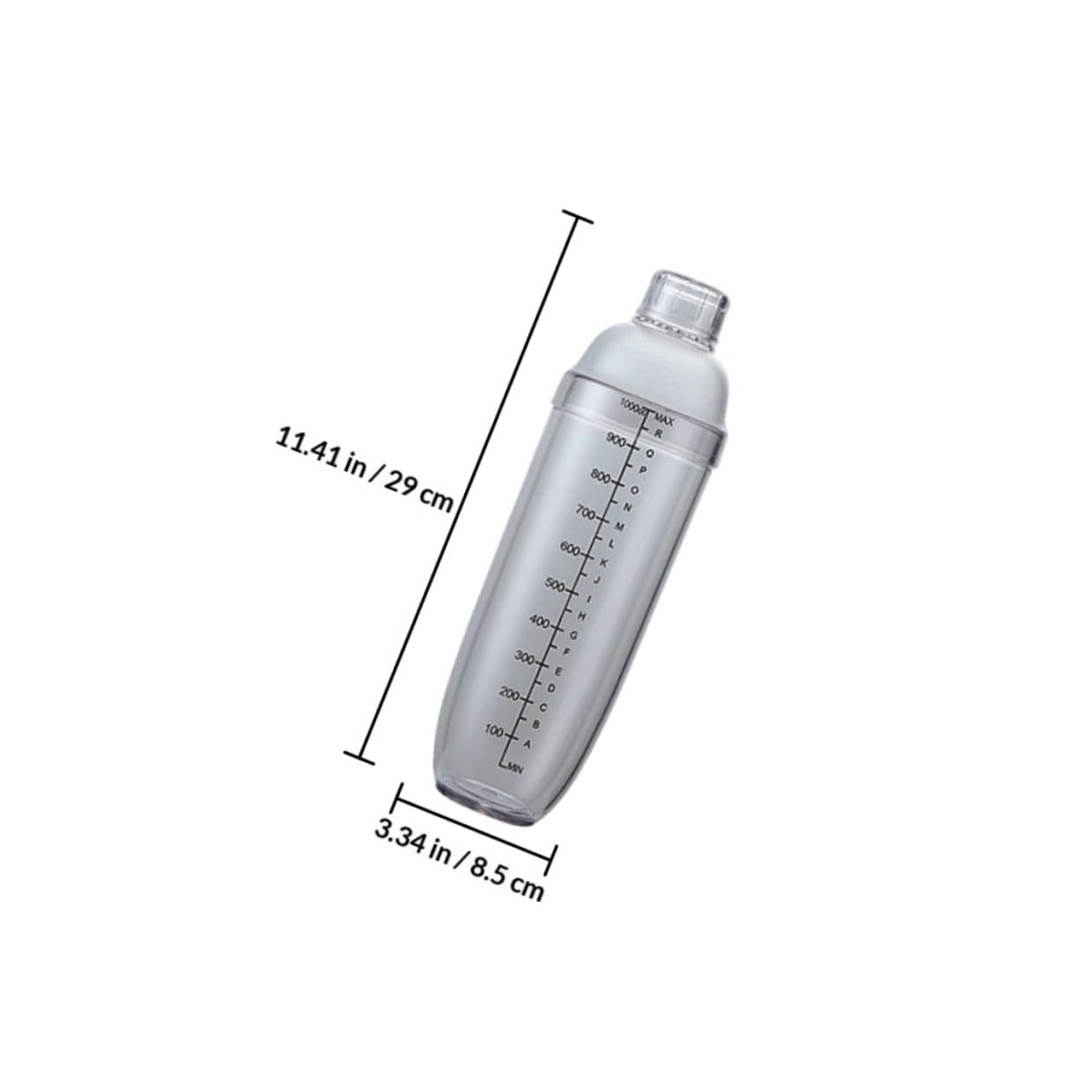 Gatuida Shaker à Cocktail Noir avec Graduation, Ensemble de 5 Pièces pour Bar, Mélangeur Plastique Pratique, pour Fête et Préparation de Cocktails Maison