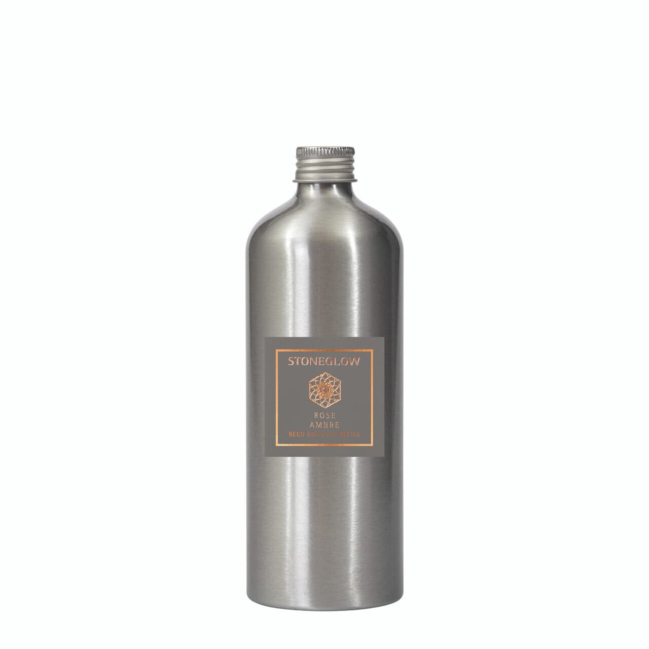 Stoneglow Metallique Collection - Rose Ambre - Reed Diffuser Refill Large 500ml - Grey