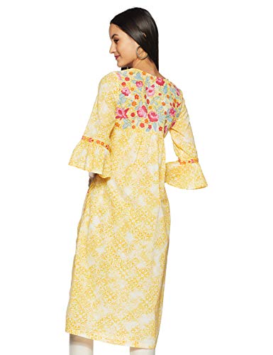 Image of BIBA Women's Cotton Straight Fit Printed Kurta