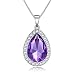 Vcmart Amulet Teardrop Amethyst Necklace Fashion Jewelry Gift for Girls