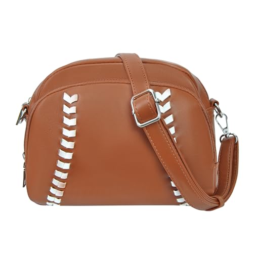 Sport Theme Crossbody Purse Vegan Leather Shoulder Bag for Women, Functional Handbag with Adjustable Strap for Game Day3