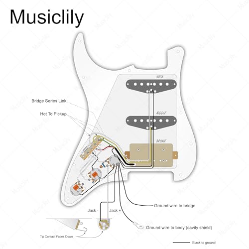 Musiclily Pro Auto-Split Pre-wired HSS Pickguard Artec Pickups 3Ply Cream by Musiclily - Used condition - Image 3