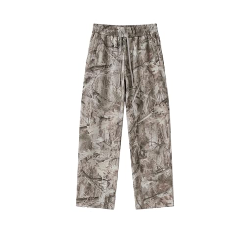 Loose Camo Pullover Hoodie for Men Branch Print Zip Hoodie Big Boys Casual Streetwear Sweatshirt Fashion Men Cloth Gift New (#30 - Pants,XL)