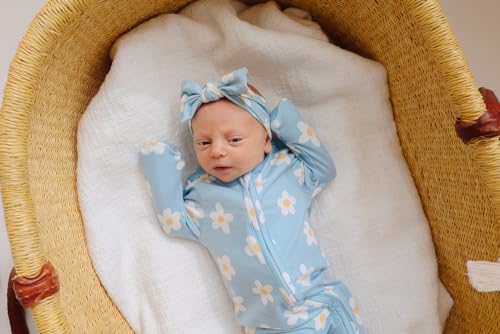Image of Copper Pearl Baby Zip-Up Footie Pajamas - Soft Stretchy Sleep and Play Footies for Boys and Girls