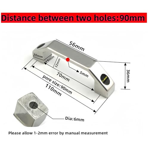 Image of 1PC Heavy Duty Handles Solid 304 Stainless Steel Drawer Cabinet pulls knob Bows Door Window Toolbox Handle Hardware (The Distance Between Two Holes 90mm,1PC)