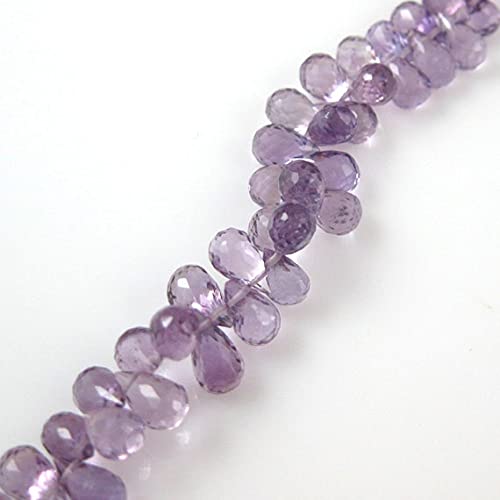 Améthyste rose pour bijoux de mariage romantiques en perles briolettes de 8 mm