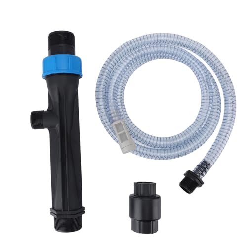 FUZHUI Plastic Fertilizer Injector for Drip Irrigation, Simple, High Capacity, Precise Fertilization Device with Check Valve, Water Tube Included, Ideal for Garden (2in)