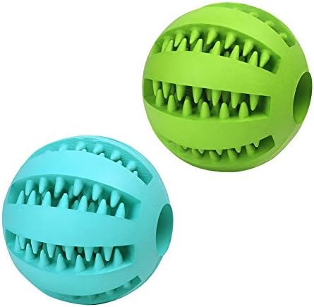 UYIKU Pet Toy Balls Dog Chew Durable Dog Treat Balls Indestructible Pack of 2