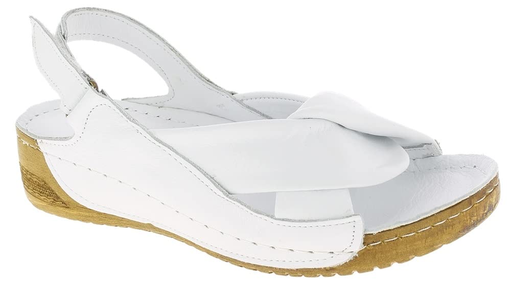 Andrea Conti Women's Mules, White, 7.5 UK