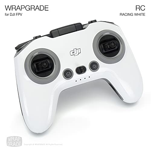 Image of WRAPGRADE Skin Compatible with DJI FPV /DJI FPV Remote Controller 3 (Racing White)