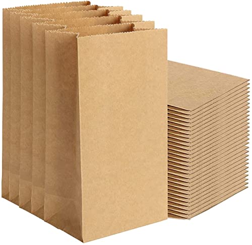 PAKNOR® Lot De 50 Sacs En Papier Marron - 13 X 17 Cm - Sacs à Bonbons