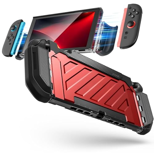 Image of SUPCASE Unicorn Beetle Pro Case for Nintendo Switch 2 2025, [Military-Grade Protection] [Joy Con Remove Friendly] Dockable Integrated Cover Accessories Compatible with Switch 2, Ruddy
