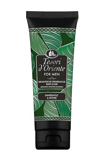 Tesori d'Oriente | Cremedusche Body & Hair 'Vetiver & Sandelholz' | For MEN | Aromatische Cremedusche zur Körper- und Haarpflege | Ritual für Körper & Sinne | 250ml