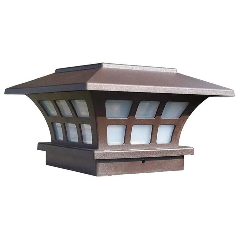 Solar Powered Outdoor Post Lamp: Waterproof Column Head Light for Garden, Fence, & Gate Landscape Lighting-image-40