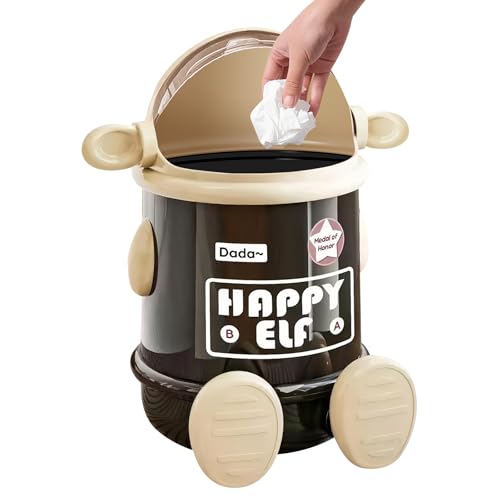 Caneca decorativa para basura diseño robot 37L blanca