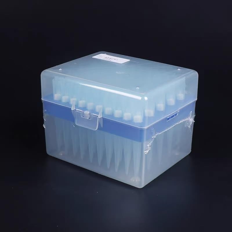 1 lot Lab 10/20/100/200/1000ul sans enzyme d'ADN ARN sans source de chaleur Boîte en polypropylène avec embouts de filtre disponibles en utilisation générale (embouts de 200 ul et boîte)