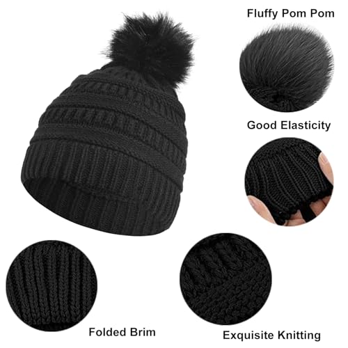 Winter Hat Scarf Gloves Set 4 pcs - 49% Off Warm Women's Accessories - Image 2
