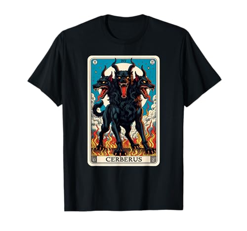 Cerberus Tarot Card and Mythical Hells Guard T-Shirt