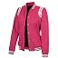 Womens Detailing Varsity Jacket - Pink