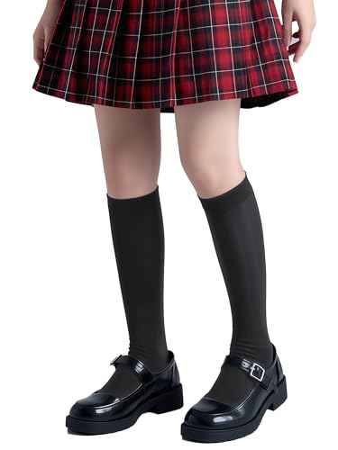 Unisex Girls Kids Youth Soft Knee High Socks 6-12 Years Old Combed Cotton Anti Odor 3 Pack School Uniform
