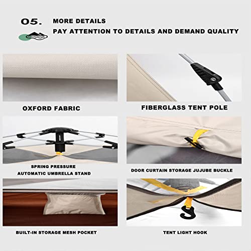 Carpa de camping automática con tela Oxford resistente miniatura 4
