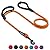 Sweetie Rope Dog Lead - Innovative Design with Two Padded Handles - Reflective Stitching & O-Ring - 5 FT Long Leash for Medium & Large Sized Pets - Weather Resistant & Strong Material. Orange