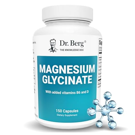 Dr. Berg's Magnesium Glycinate 400mg - Fully Chelated Veg Capsules for Stress, Calm, Relaxation & Sleep Support w/Vitamin D & B6-150