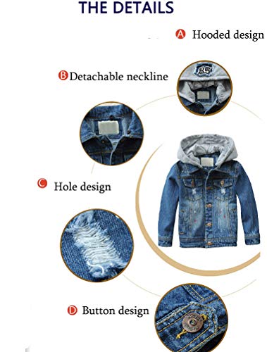 Image of Mallimoda Kids Boys Girls Hooded Denim Jacket