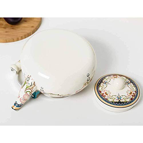 Bouilloire électrique rétro 2.4l émail pour cuisinière et table - 3