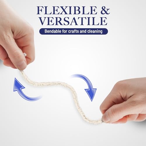 Lova Soft Cotton Pipe Cleaners - 200 Count, 6 Inches, White, Cotton, Metal Stem, Perfect for Arts & Crafts - Image 4