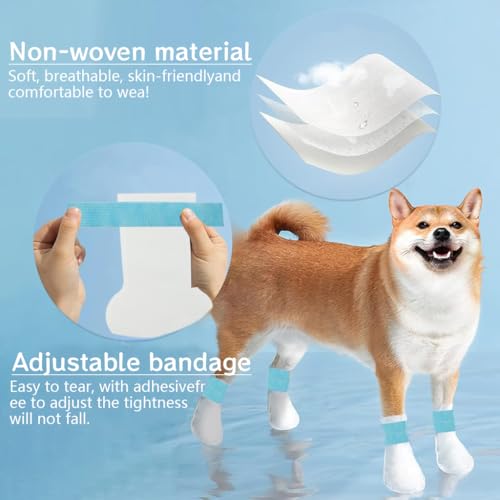 Image of Qpets Waterproof Dog Shoes, Paw Coverage for Outdoor Walks, 20-Pack